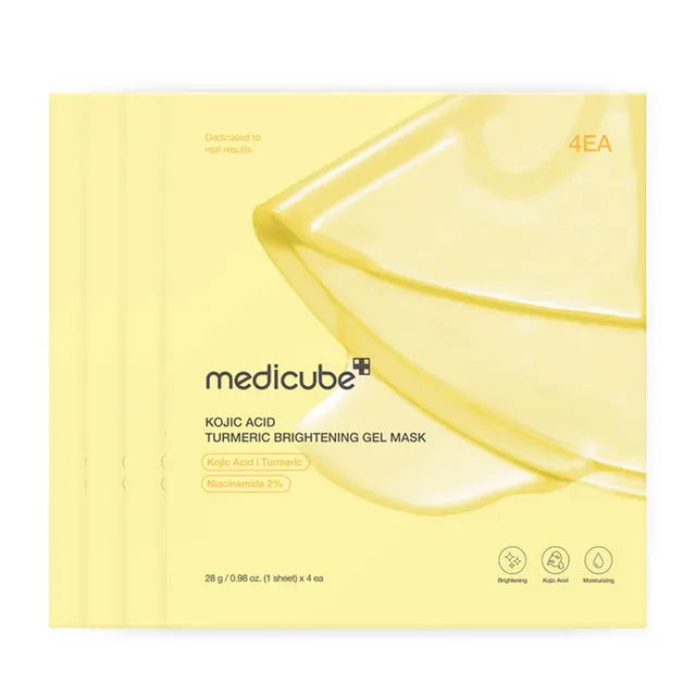 Set masques gel éclaircissants acide kojique-curcuma