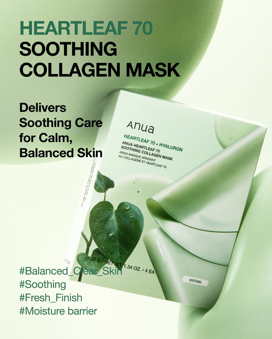 Masque Collagène Apaisant 70% Heartleaf